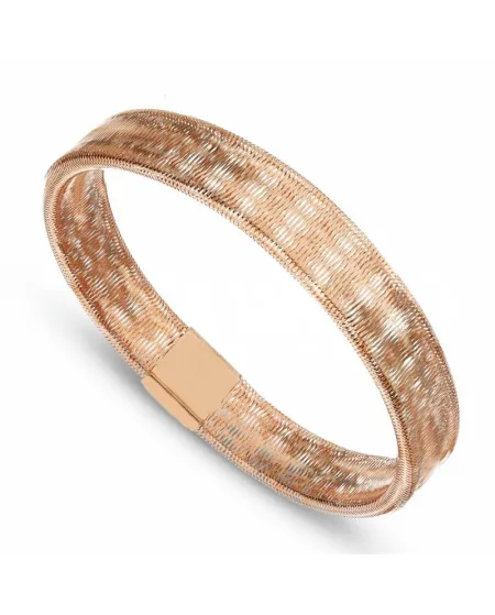Bracciale Elastico Casella Gioielli in Oro Rosa 8 mm
