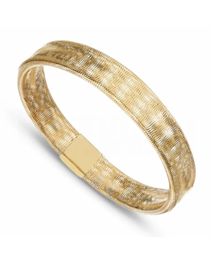 Elastic Bracelet Casella Gioielli in Yellow Gold 8 mm