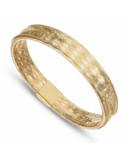 Bracciale Elastico Casella Gioielli in Oro Giallo 8 mm