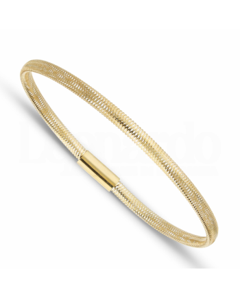 Bracciale Elastico Casella Gioielli in Oro Giallo 3 mm