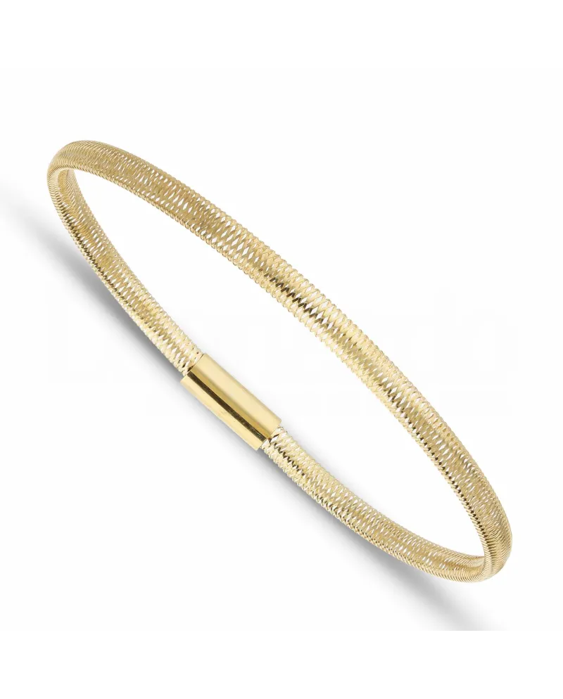Elastic Bracelet Casella Gioielli in Yellow Gold 3 mm
