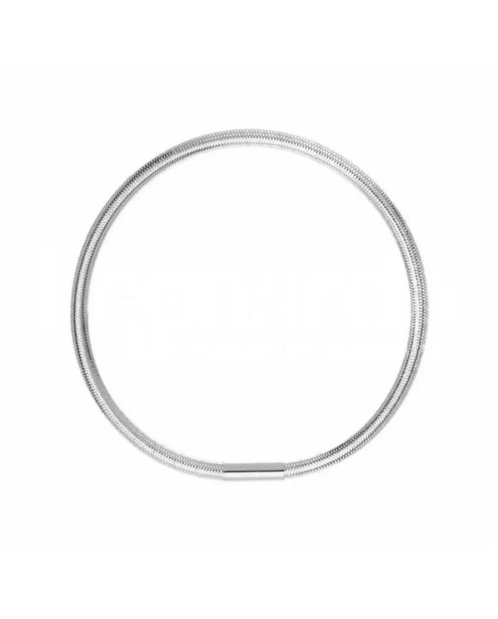 Bracelet élastique Casella Gioielli en or blanc 3 mm