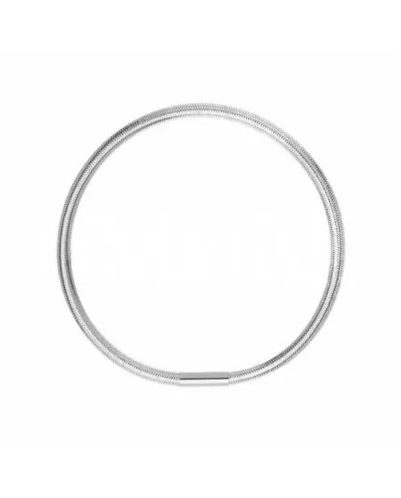 Bracelet élastique Casella Gioielli en or blanc 3 mm
