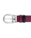 Montblanc Reversible Leather Belt Black/Cassis with Horseshoe Buckle 35 mm