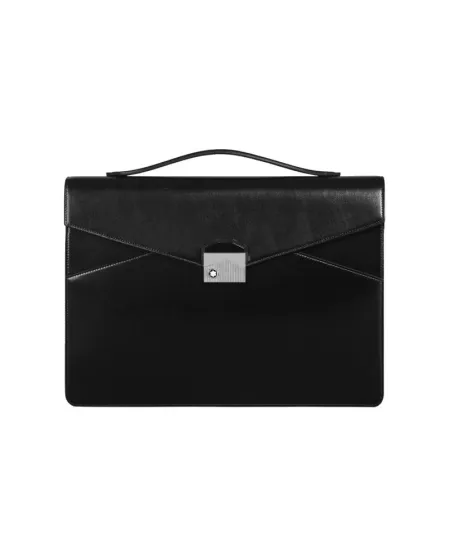 Porte-documents plat Montblanc Meisterstück en cuir noir