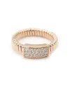 Crivelli Tubogas Ring in Rose Gold with Pavé Diamonds