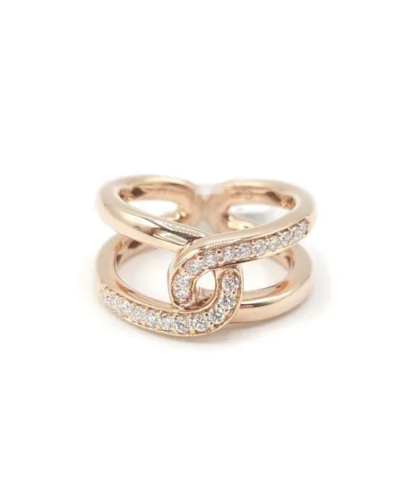 Anello Crivelli in Oro Rosa e Diamanti