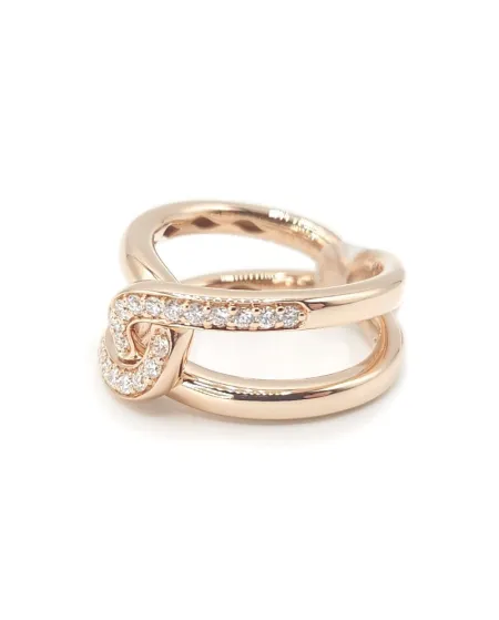 Anello Crivelli in Oro Rosa e Diamanti