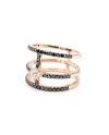 Crivelli Ring in Rose Gold and Black and White Diamonds