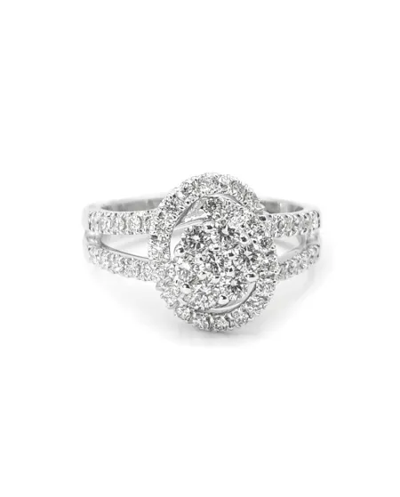 Crivelli Ring in White Gold and Diamonds