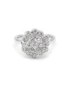 Leo Pizzo Ring in White Gold with Flower and White Diamonds