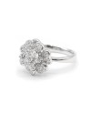 Bague Leo Pizzo en or blanc avec fleur et diamants blancs