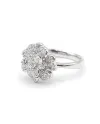 Bague Leo Pizzo en or blanc avec fleur et diamants blancs