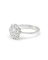 Anello Leo Pizzo Fiore in Oro Bianco con Diamanti Bianchi