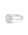 Leo Lace Flower Ring in White Gold with White Diamonds