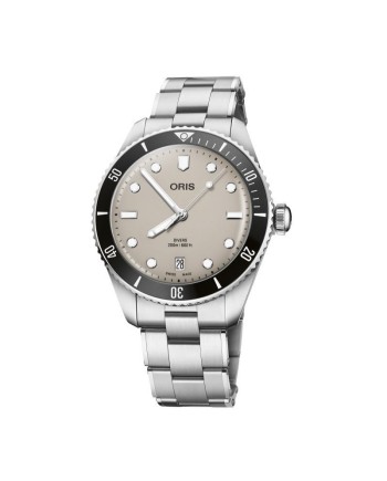 Oris Divers Sixty-Five Beige Dial Steel Strap Watch