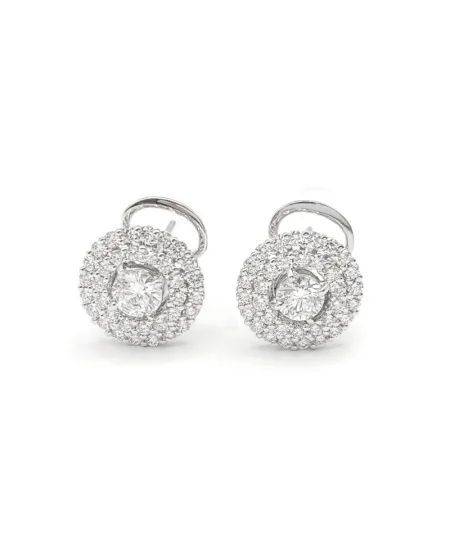 Leo Pizzo Earrings in White Gold with White Diamonds