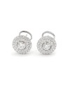 Boucles d'oreilles Leo Pizzo en or blanc avec diamants blancs