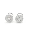 Boucles d'oreilles Leo Pizzo en or blanc avec diamants blancs