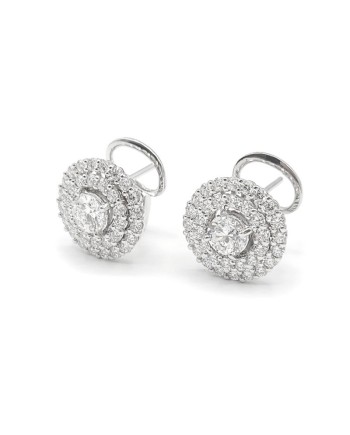 Leo Pizzo Earrings in White Gold with White Diamonds