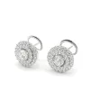 Boucles d'oreilles Leo Pizzo en or blanc avec diamants blancs