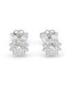 Leo Pizzo Earrings in White Gold with White Diamond Flowers