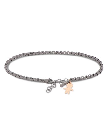 Bracelet MANO|J Scooby Doo en titane avec bébé en or