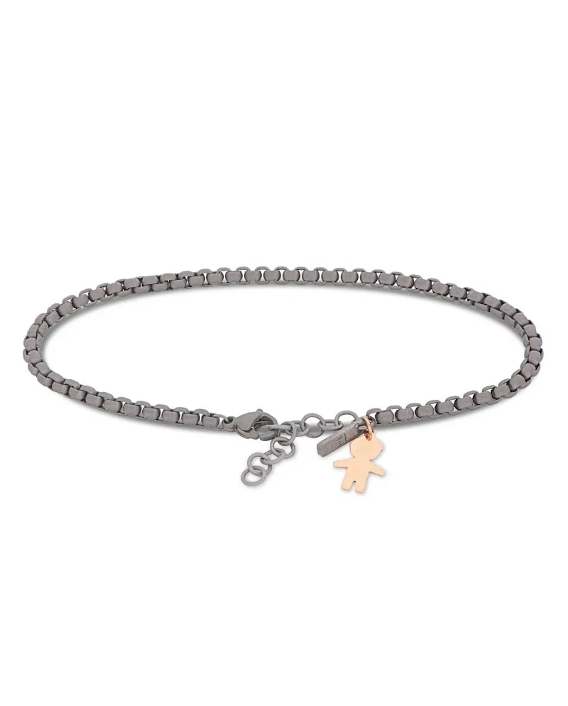 Bracciale MANO|J Scooby doo in Titanio con Bimbo in Oro