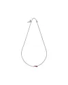 MANO|J Charms Titanium Necklace with Small Bordeaux Horn and Black Diamonds