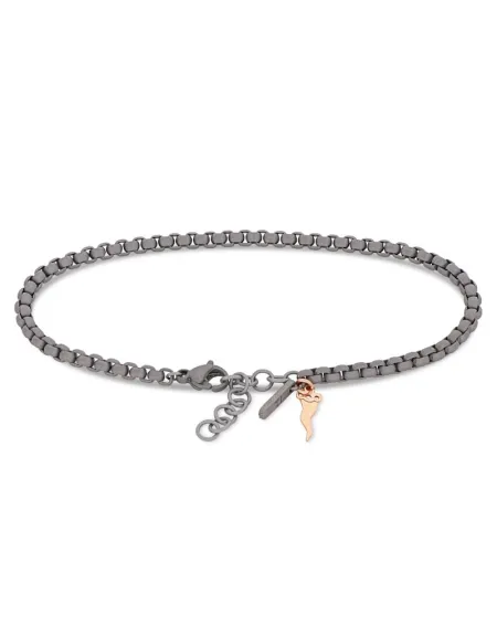 Bracciale MANO|J Scooby doo in Titanio con Cornetto in Oro