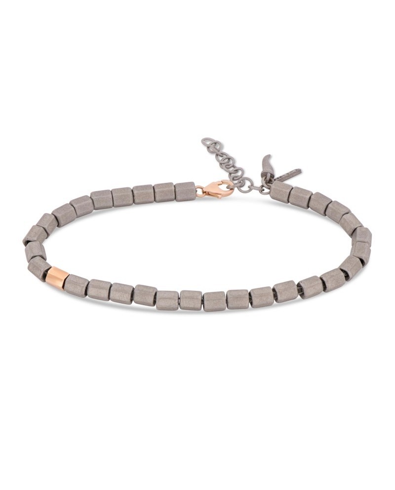 Bracciale MANO|J Hexagon in Titanio e Oro