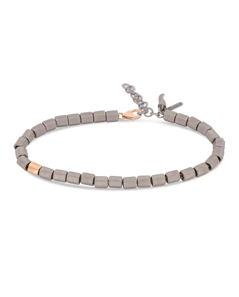 MANO|J Hexagon Bracelet in Titanium and Gold