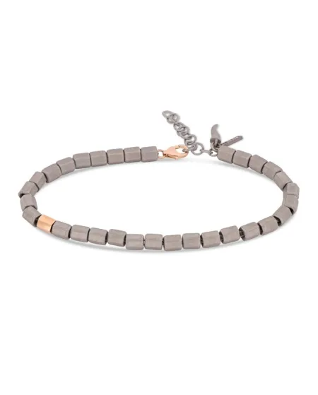 MANO|J Hexagon Bracelet in Titanium and Gold
