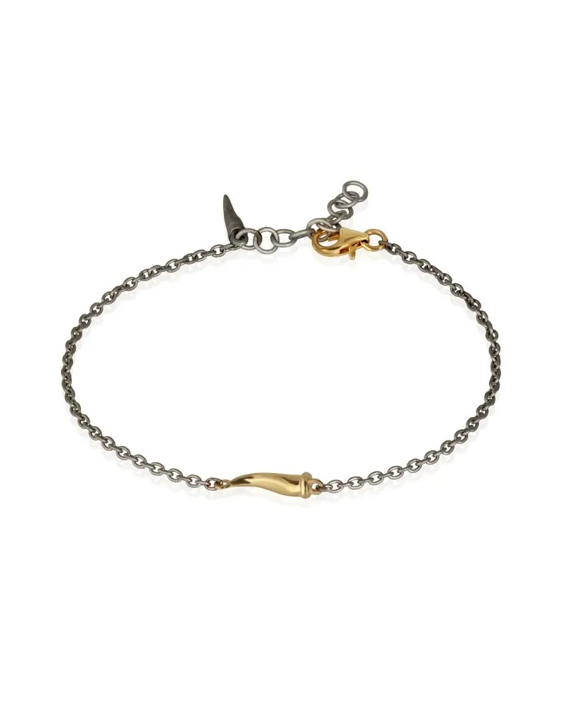Bracelet MANO|J Charms en titane avec corne dorée