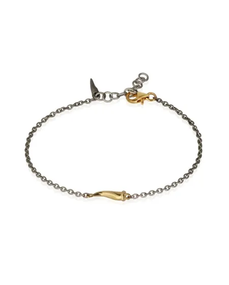 Bracelet MANO|J Charms en titane avec corne dorée