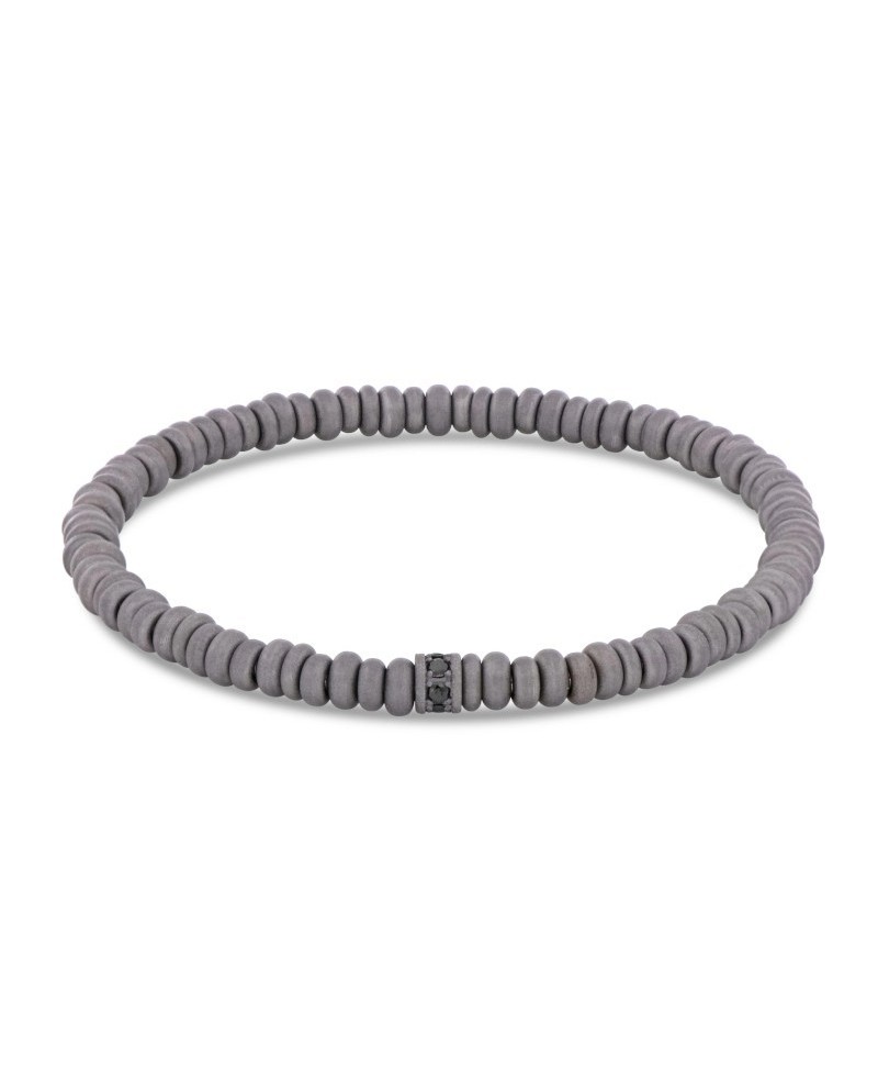Bracelet MANO|J Spring en titane avec diamants noirs