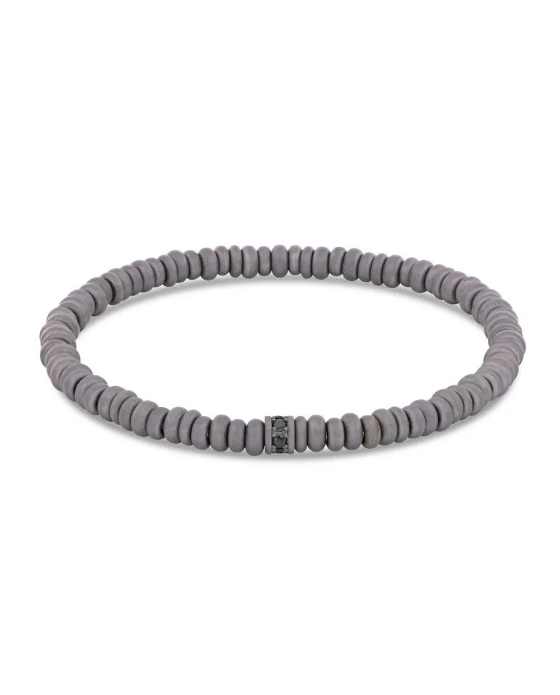 MANO|J Spring Bracelet in Titanium with Black Diamonds MANO|J Spring Bracelet in Titanium with Black Diamonds