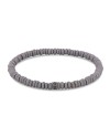 MANO|J Spring Bracelet in Titanium with Black Diamonds