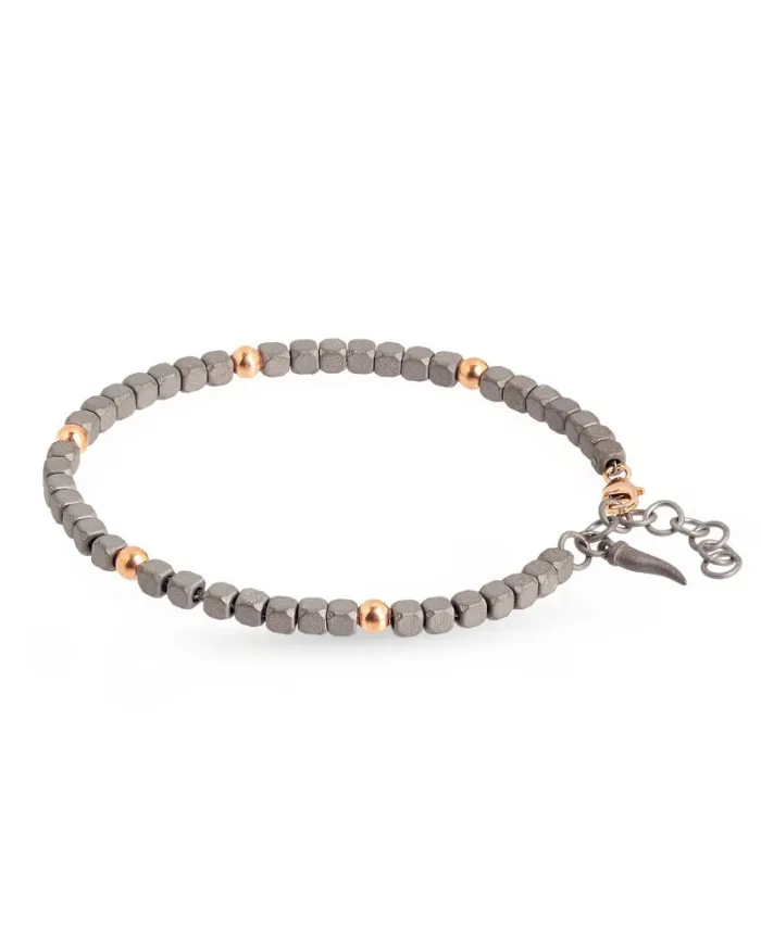 Bracciale MANO|J Cuby in Titanio e Oro