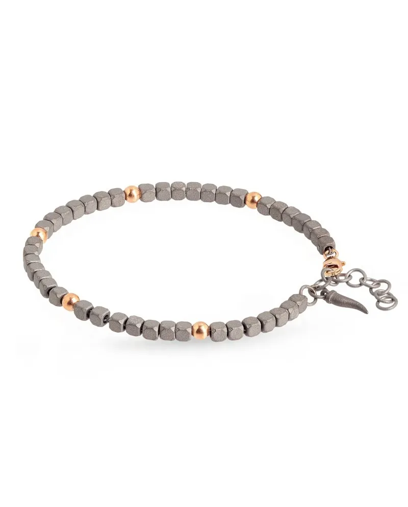 MANO|J Cuby bracelet in Titanium and Gold