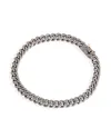 MANO|J Titanium Groumette Bracelet with Gold Clasp with Diamond