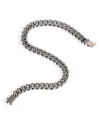 Bracciale MANO|J Groumette in Titanio con Chiusura in Oro con Diamante
