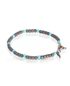 MANO|J Cuby Titanium Bracelet with Turquoise and Gold