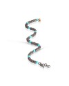 Bracelet MANO|J Cuby en titane avec turquoise et or