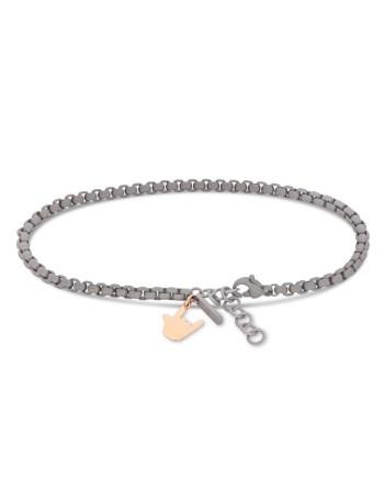 MANO|J Scooby doo Titanium Bracelet with Gold Rock Symbol