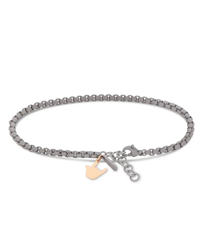 Bracelet MANO|J Scooby Doo en titane avec symbole Rock doré