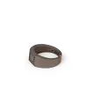 Bague MANO|J en titane avec diamants noirs et or