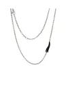 Collana MANO|J Charms in Titanio con Cornetto Nero e Diamanti Neri