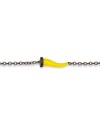 Bracelet MANO|J Charms en titane avec corne jaune et diamants noirs