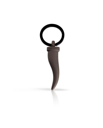 MANO|J Titanium Keychain with Horn and Black Diamond